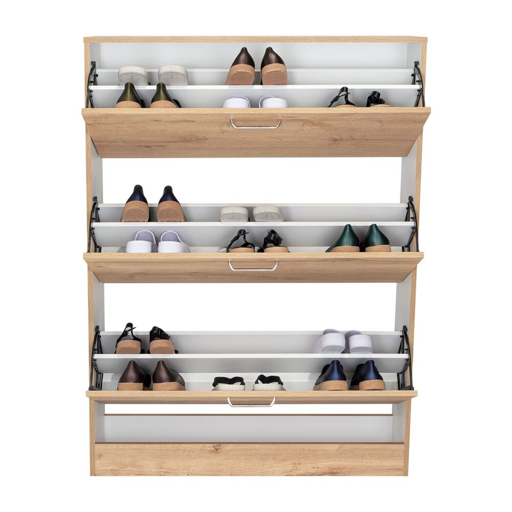 Zapatero 3 Cajones Amplios Fm-002c Caf&eacute; Claro Blanco image number 2.0