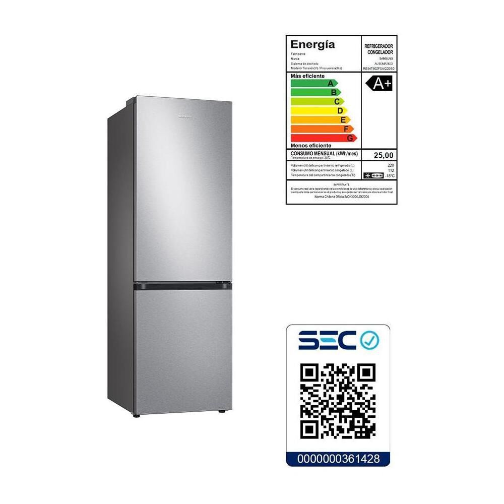 Refrigerador Bottom Freezer Samsung Rb34t602fsa / No Frost / 340 Litros image number 6.0
