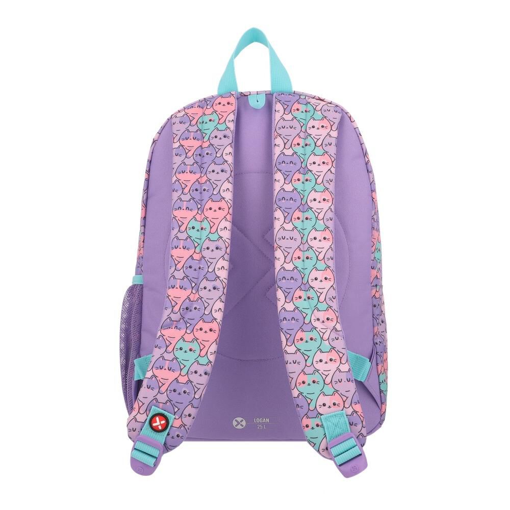 Mochila Xtrem Logan 6xt Gatos Lila image number 2.0