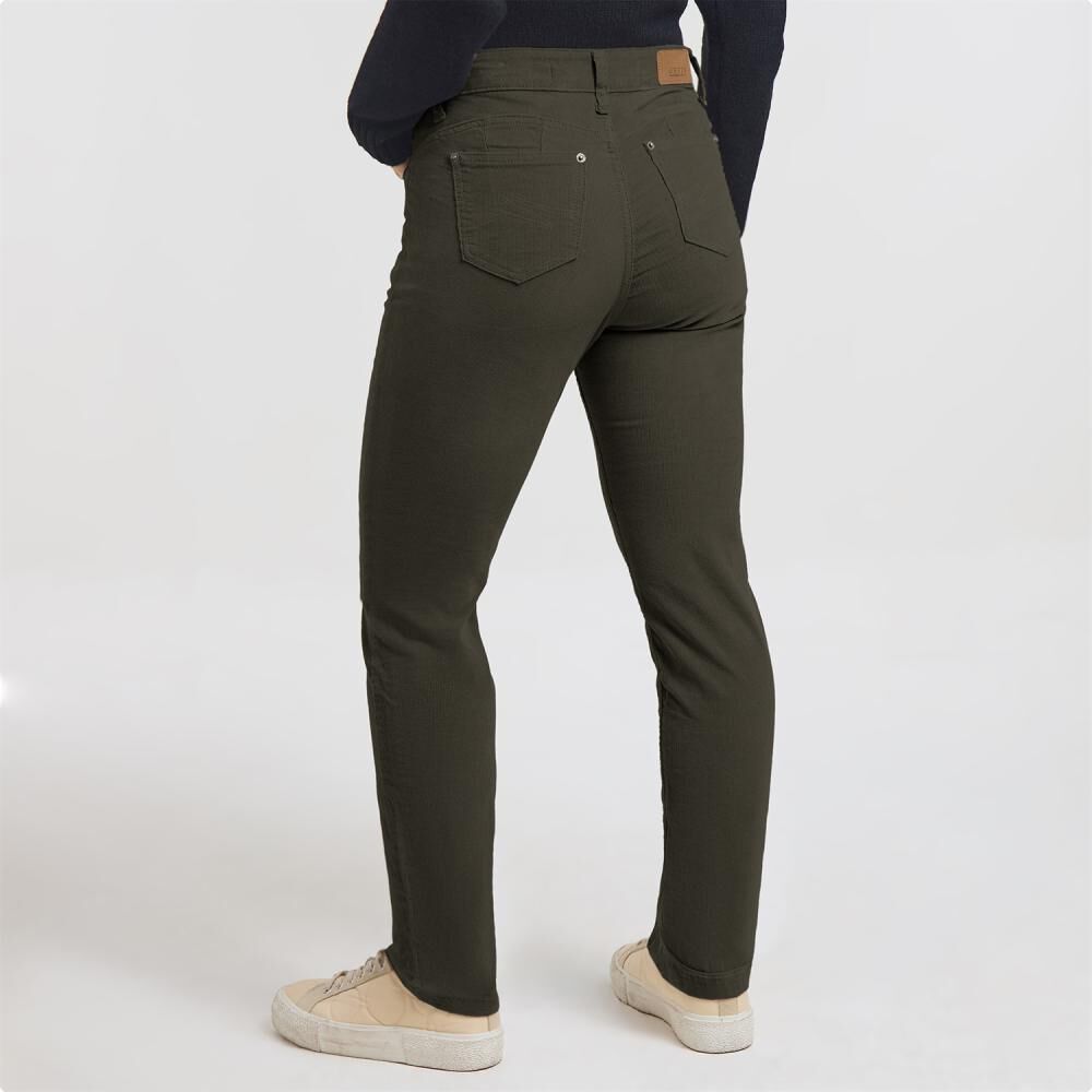 Pantalón Cotelé Tiro Medio Regular Mujer Geeps image number 1.0