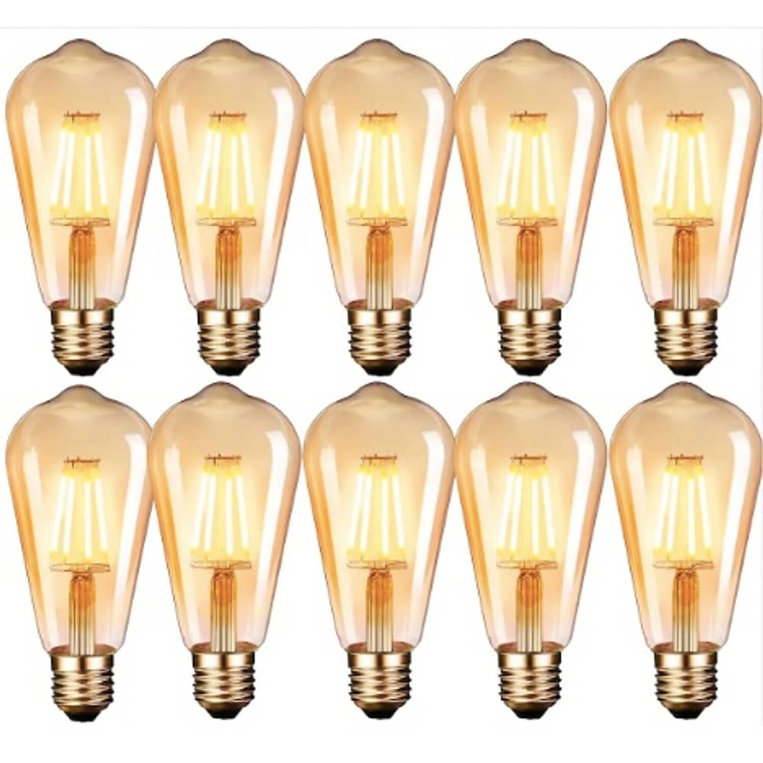Pack X10 Ampolletas Filamento Led Edison 4w Retro Vintage Luz Luz C&aacute;lida image number 0.0