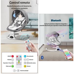 Mecedora Eléctrica 2 En 1 Bluetooth Yoya Gris Lubabycas Mecedora Eléctrica 2 En 1 Bluetooth Yoya Gris Lubabycas