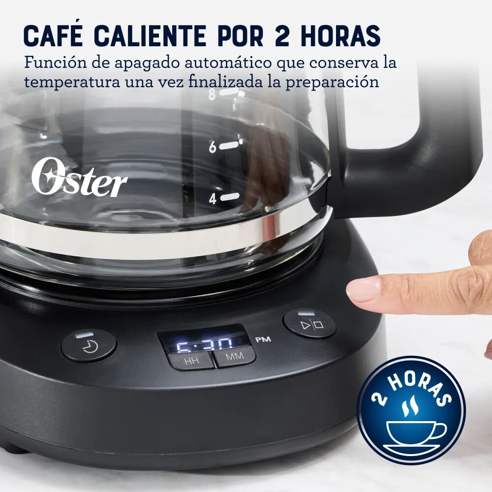 Oster Cafetera Programable Capacidad 12 Tazas Bvstdcp121b Con Filtro Reutilizable image number 5.0