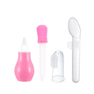 Set Cuidados Bebe Medicina Gotero Cuchara Aspirador Cepillo