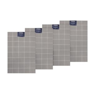 Pack 4 Individuales De Mesa Nautica Home 45x30cm Gris A Cuadros