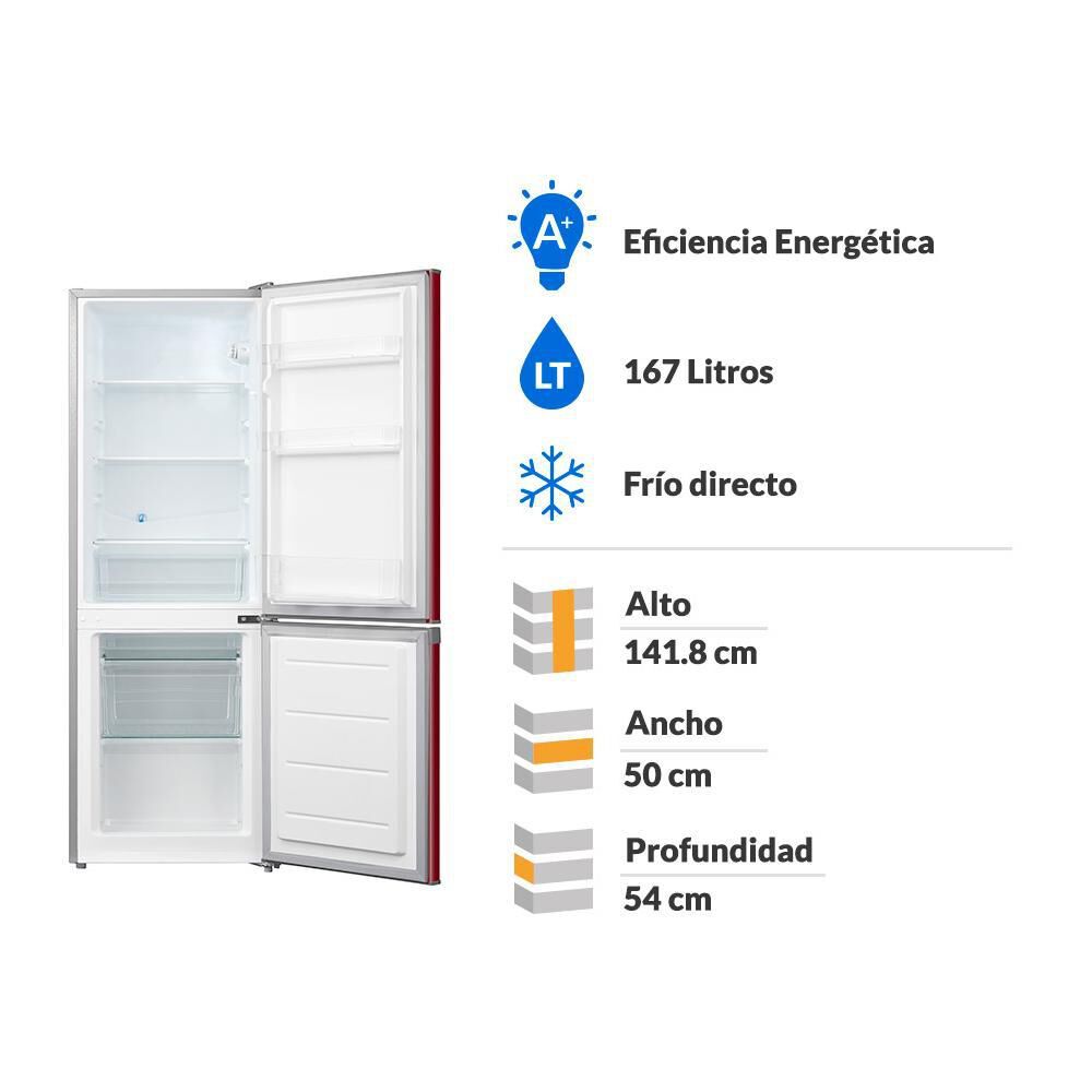 Refrigerador Bottom Freezer Midea MRFI-1700R234RN / Frío Directo / 167 Litros / A+ image number 1.0