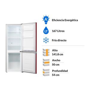 Refrigerador Bottom Freezer Midea MRFI-1700R234RN / Frío Directo / 167 Litros / A+