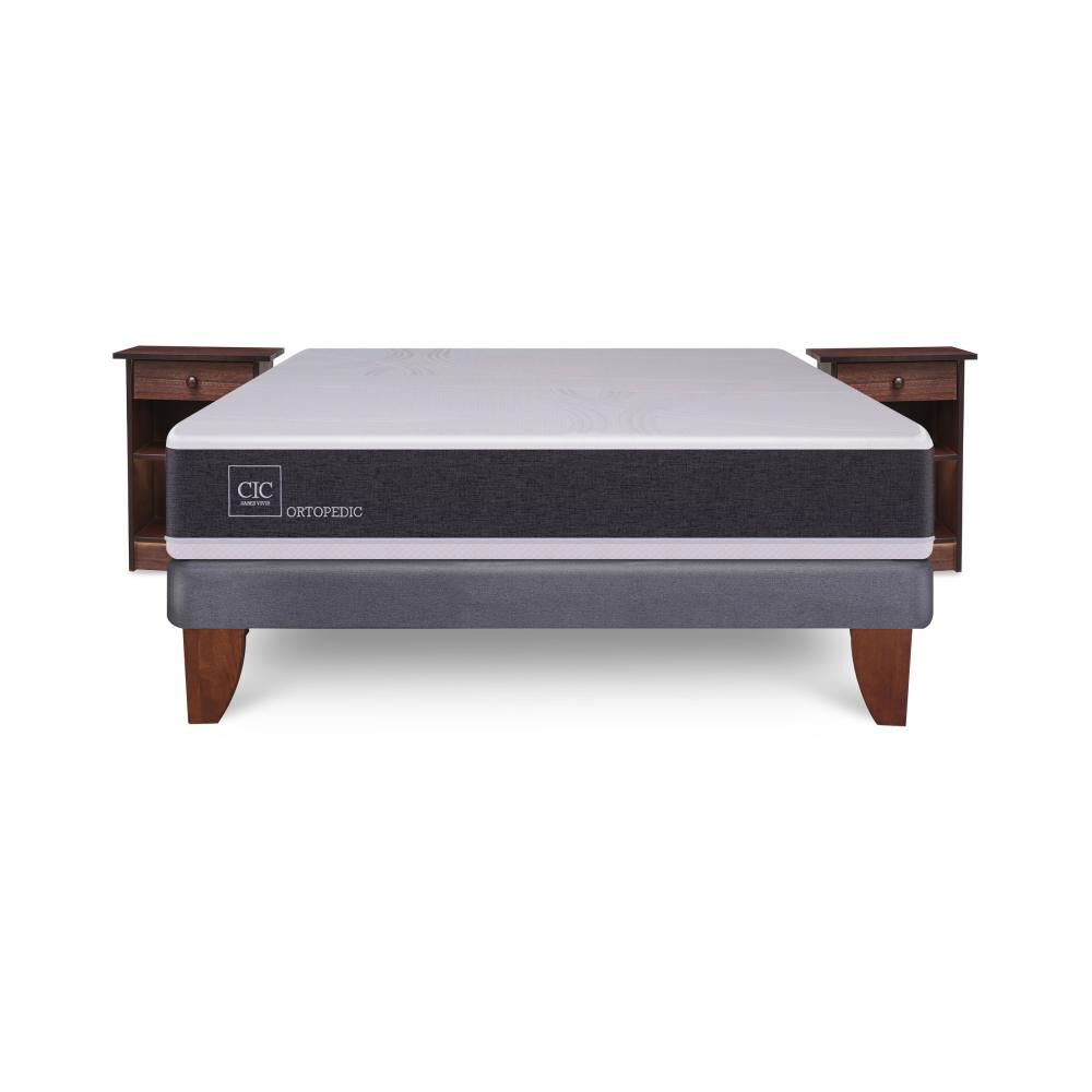 Cama Europea Cic New Ortopedic / 2 Plazas / Base Normal + Velador image number 0.0