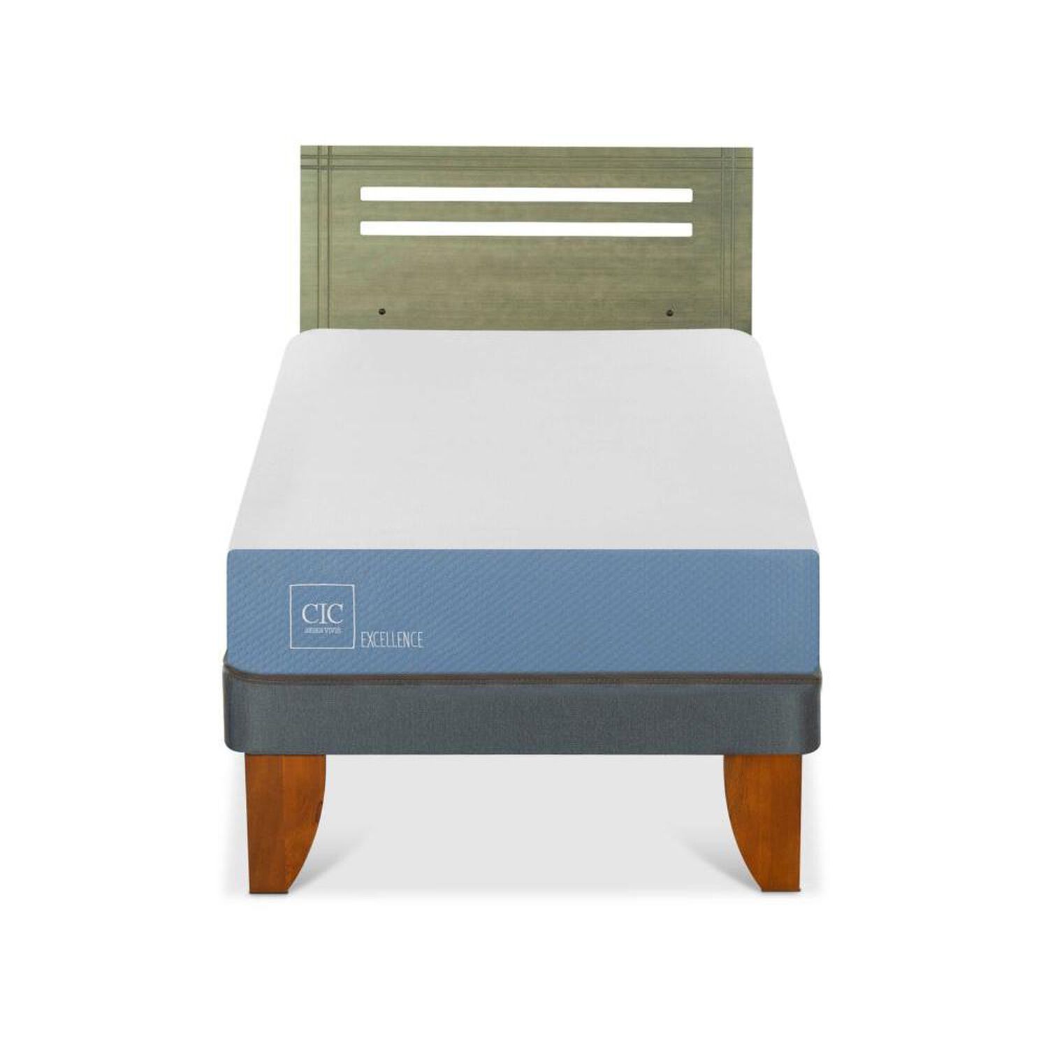 Cama Europea Cic Excellence / 1 Plaza / Base Normal + Respaldo image number 0.0