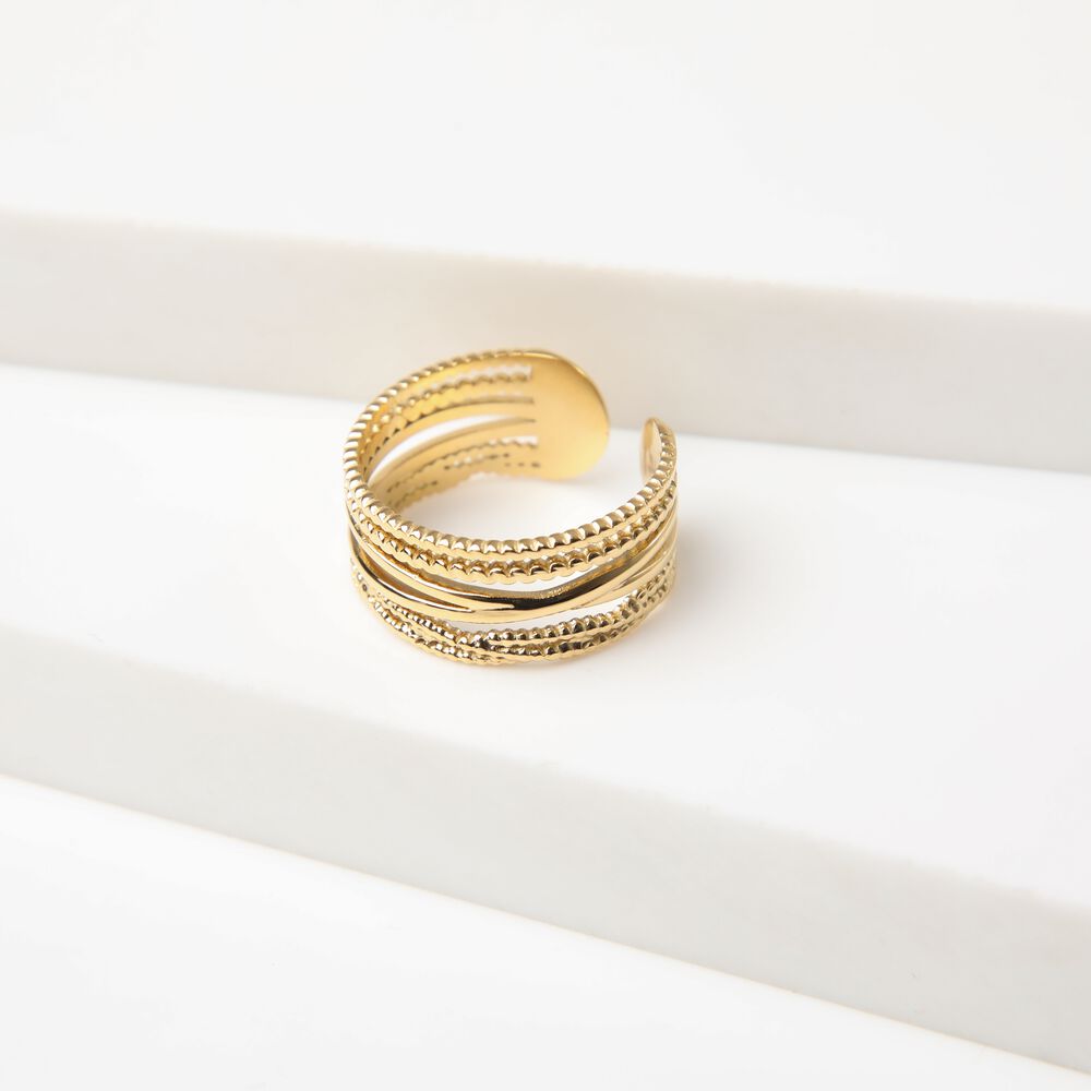 Anillo 19v69 Dorado Mujer Str270 image number 0.0