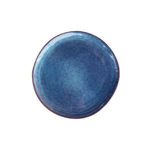 Set 6 Platos Redondo Ceramica Azul 21 Cm Linea Efes