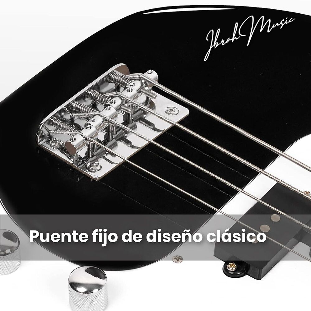 Bajo El&eacute;ctrico Ibrah 4 Cuerdas + Amplificador 20w + Acces image number 4.0