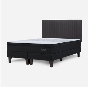 Cama Europea Rosen Tempo / 2 Plazas / Base Dividida + Respaldo