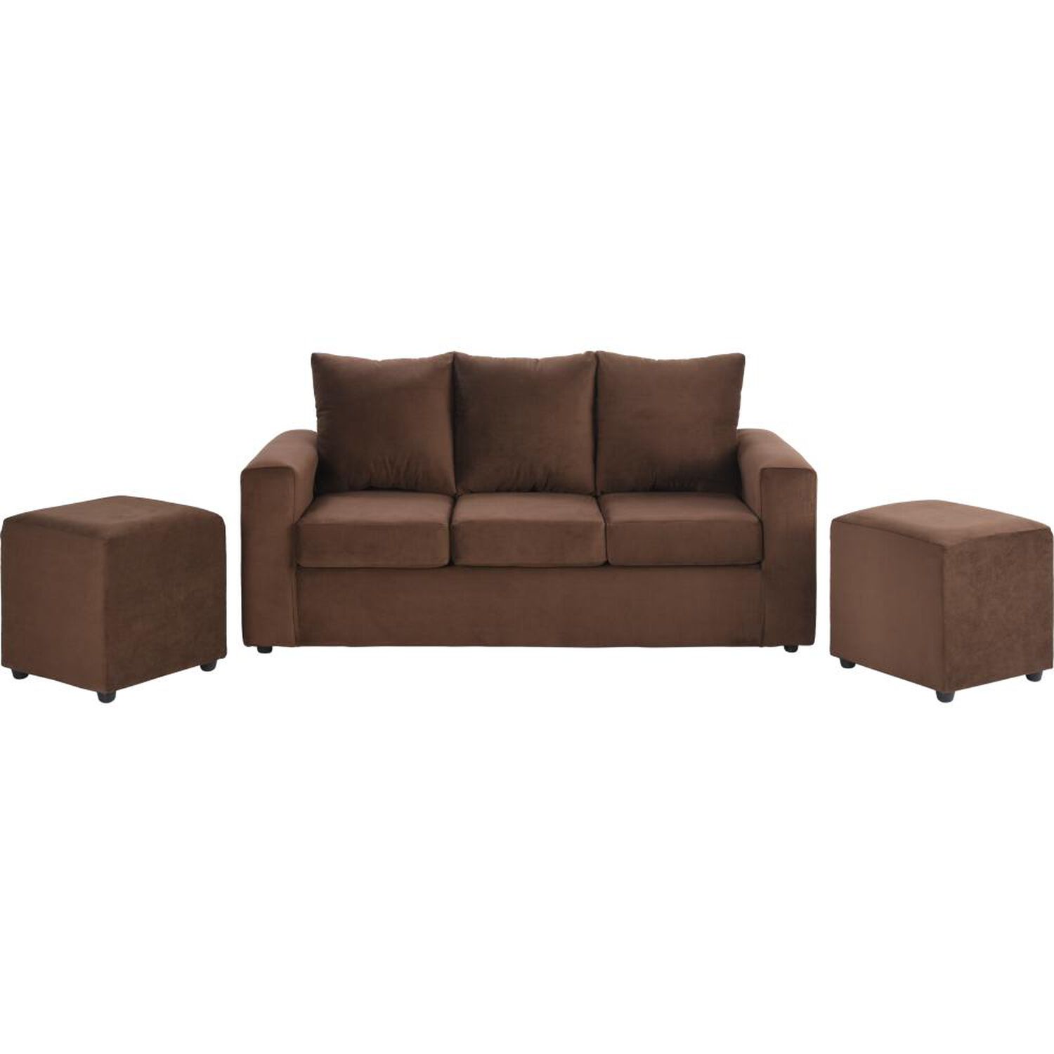 Juego De Living Bodevir Kendy / 3 Cuerpos + 2 Pouf image number 1.0