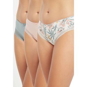 Pack 3x Pantaletas Algod&oacute;n P314.0024-bla2 Kayser