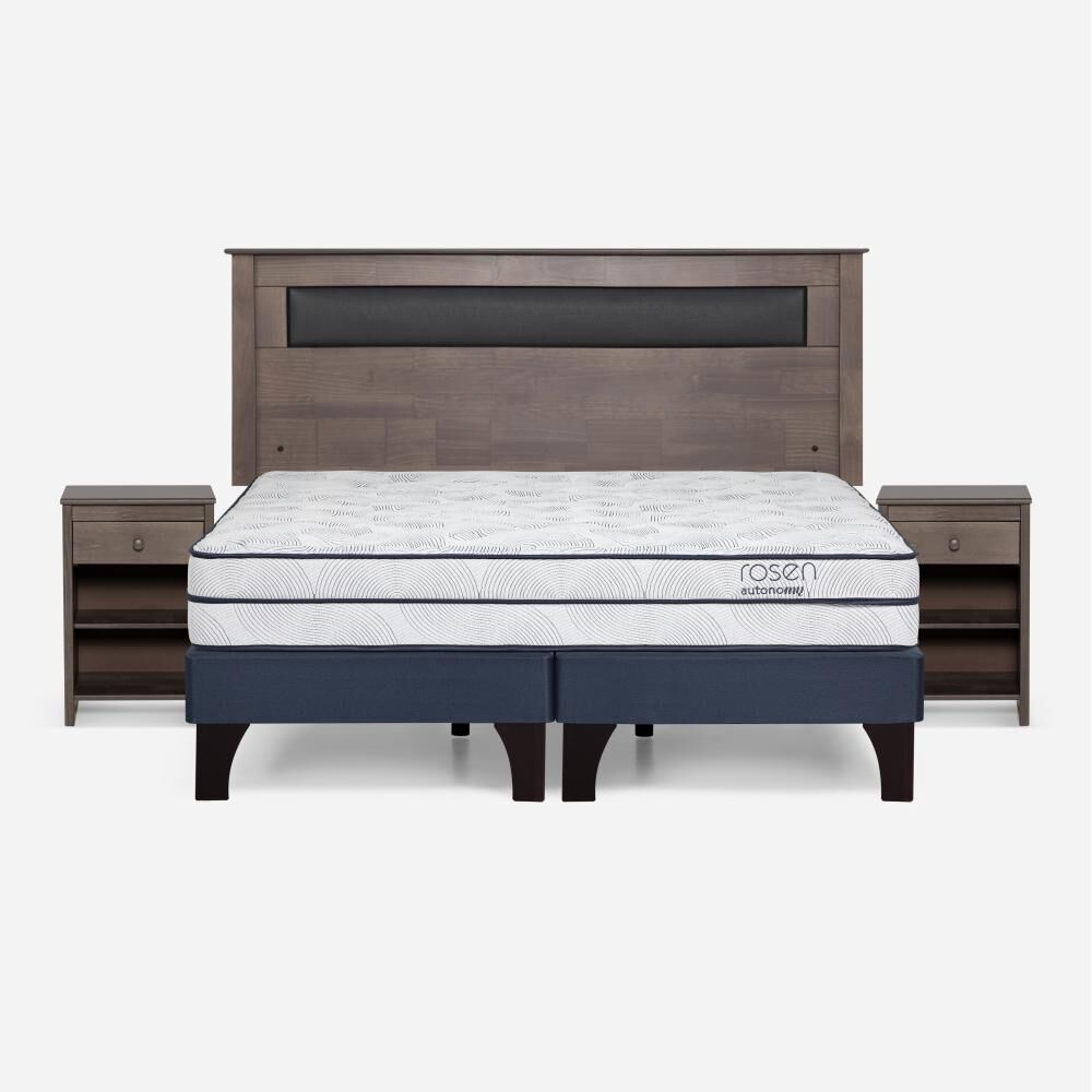 Cama Europea Rosen Autonomy Sky / 2 Plazas / Base Dividida + Set De Maderas image number 0.0