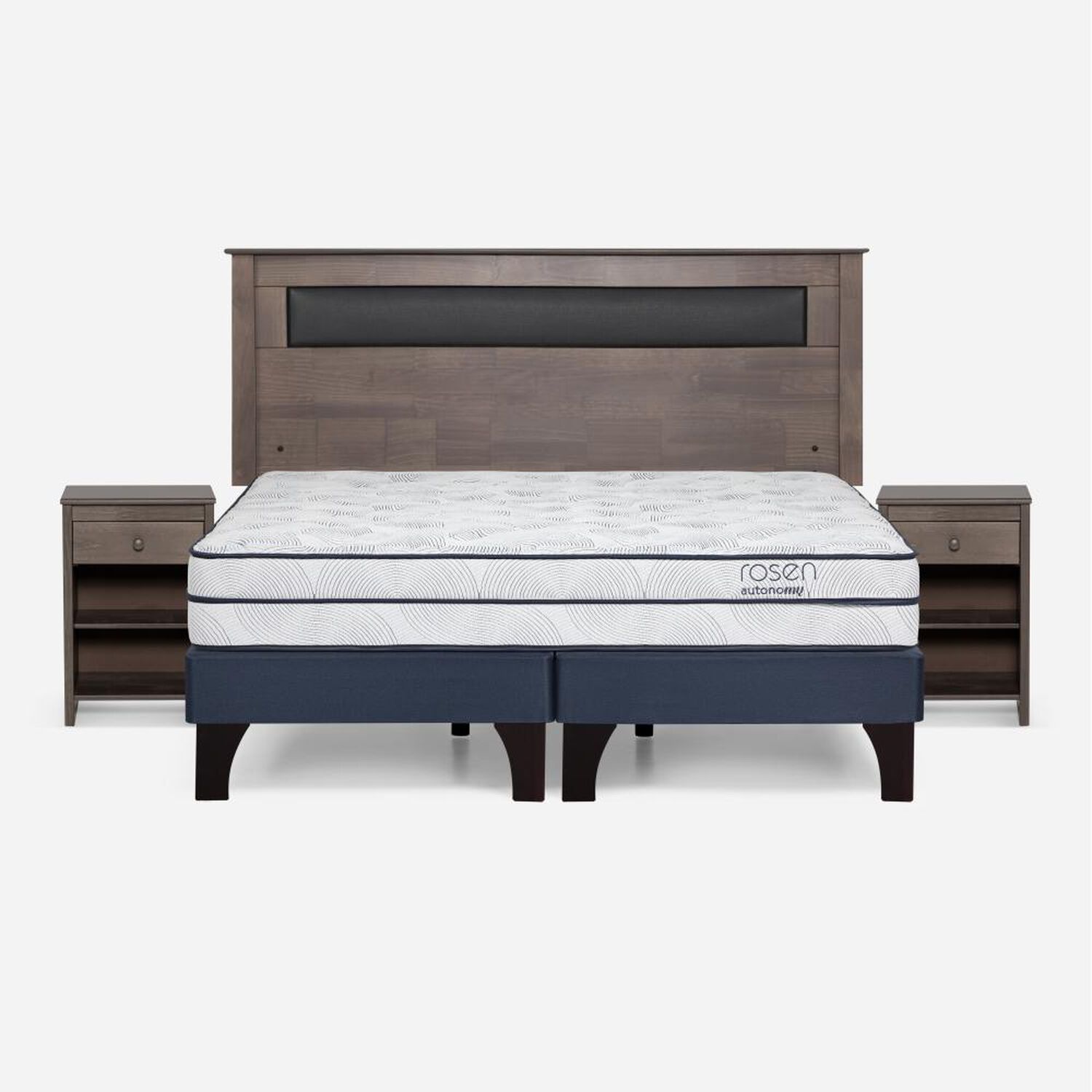 Cama Europea Rosen Autonomy Sky / 2 Plazas / Base Dividida + Set De Maderas image number 0.0