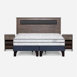 Cama Europea Rosen Autonomy Sky / 2 Plazas / Base Dividida + Set De Maderas