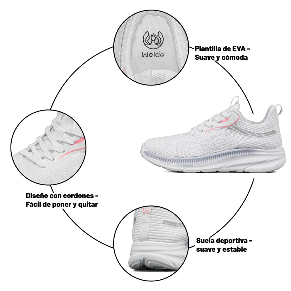 Zapatilla Deportiva Mujer Urbana Con Cordones Weide Tfa207 image number 6.0