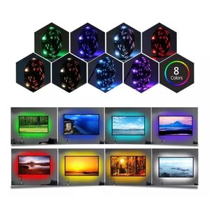 Cinta Tira Led Adhesiva 5050 Rgb Bluetooth Usb App 2 Metros