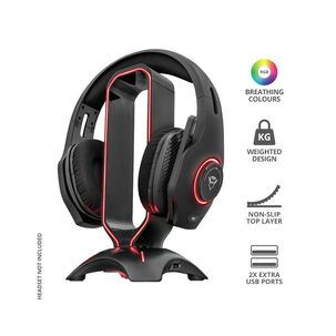 Soporte Stand Gamer Rgb Para Aud&iacute;fonos Trust Gxt 265 + Hub