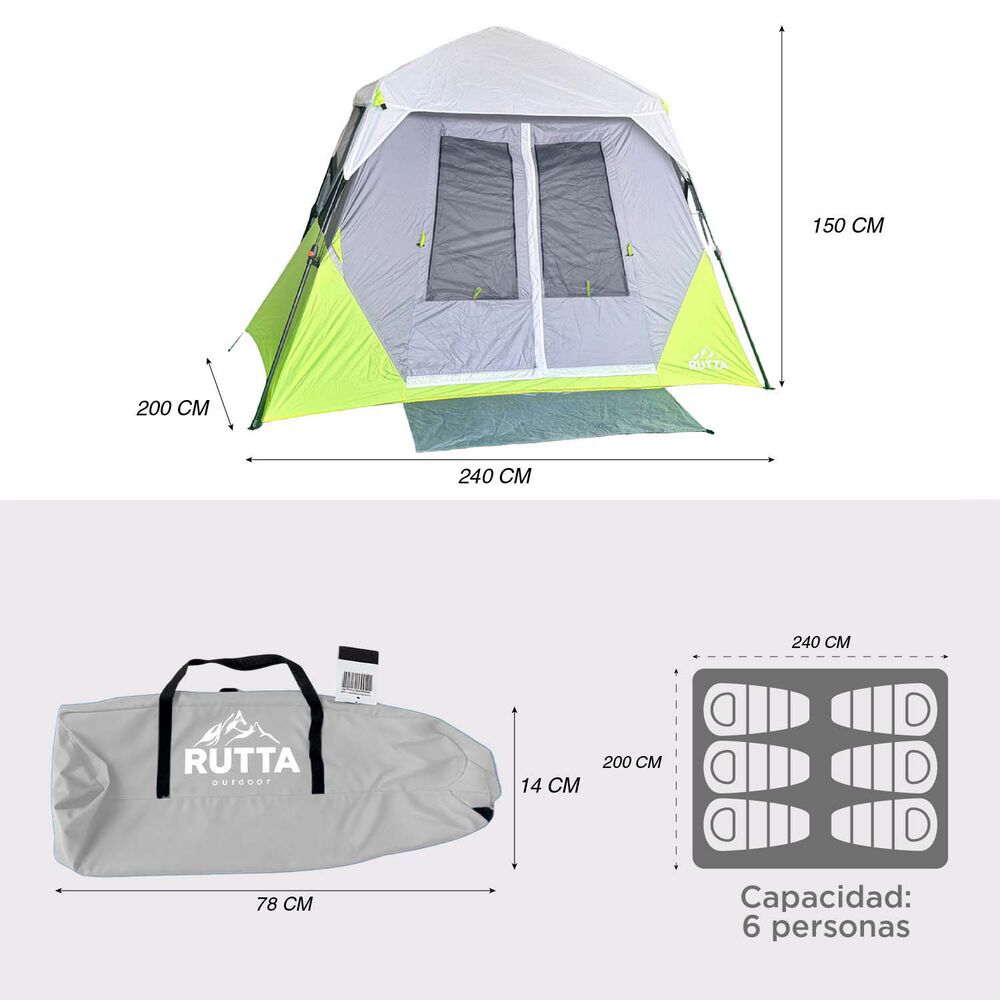 Carpa Instant&aacute;nea Quickcamp 6 Personas image number 3.0