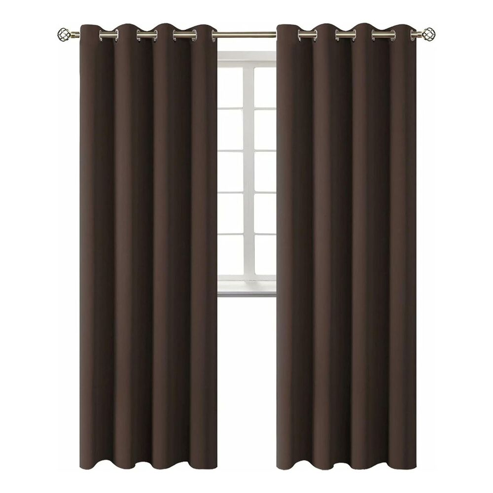 Cortina Blackout Marrón 140x220 Cm 100% Poliéster Opaca image number 0.0