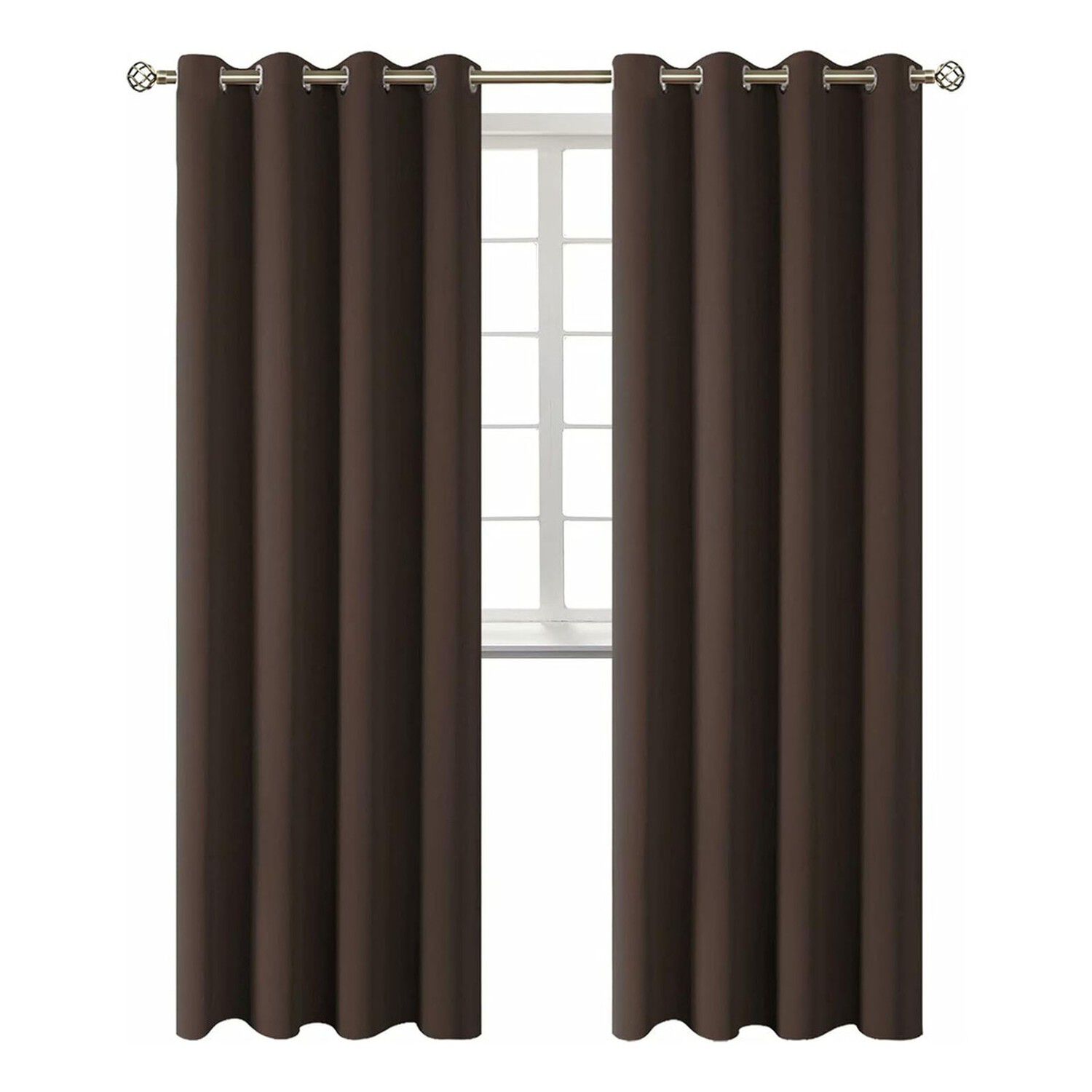 Cortina Blackout Marr&oacute;n 140x220 Cm 100% Poli&eacute;ster Opaca image number 0.0