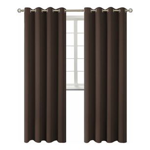 Cortina Blackout Marr&oacute;n 140x220 Cm 100% Poli&eacute;ster Opaca
