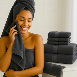 Pack 3 Toallas 100% Algodon Gris