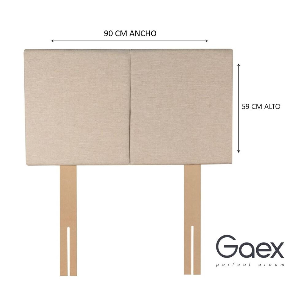 Cama Europea 1 Plaza 190 Respaldo Everest image number 1.0