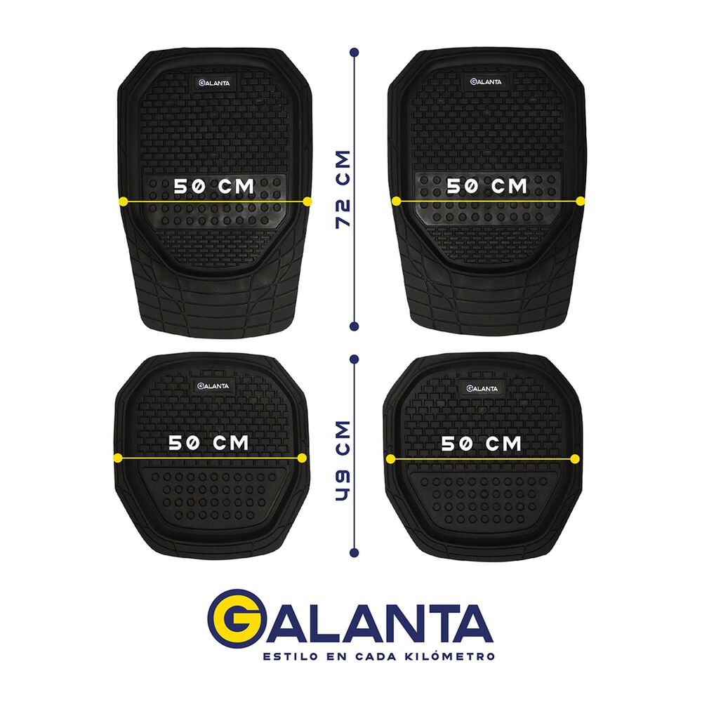 Alfombra 4 Piso De Goma Auto Suv Galanta Universal Ajustable image number 1.0