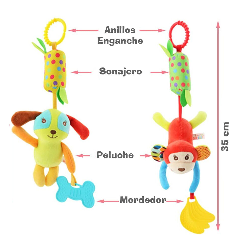 Juguete Sonajero Peluche Largo Mordedor Colgante Cochecito image number 2.0