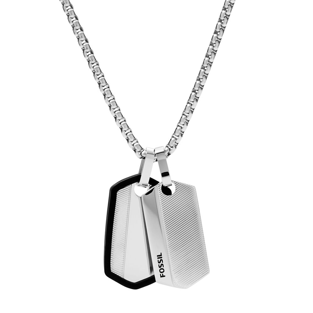 Collar Fossil Jf03996040 Plateado Hombre image number 1.0
