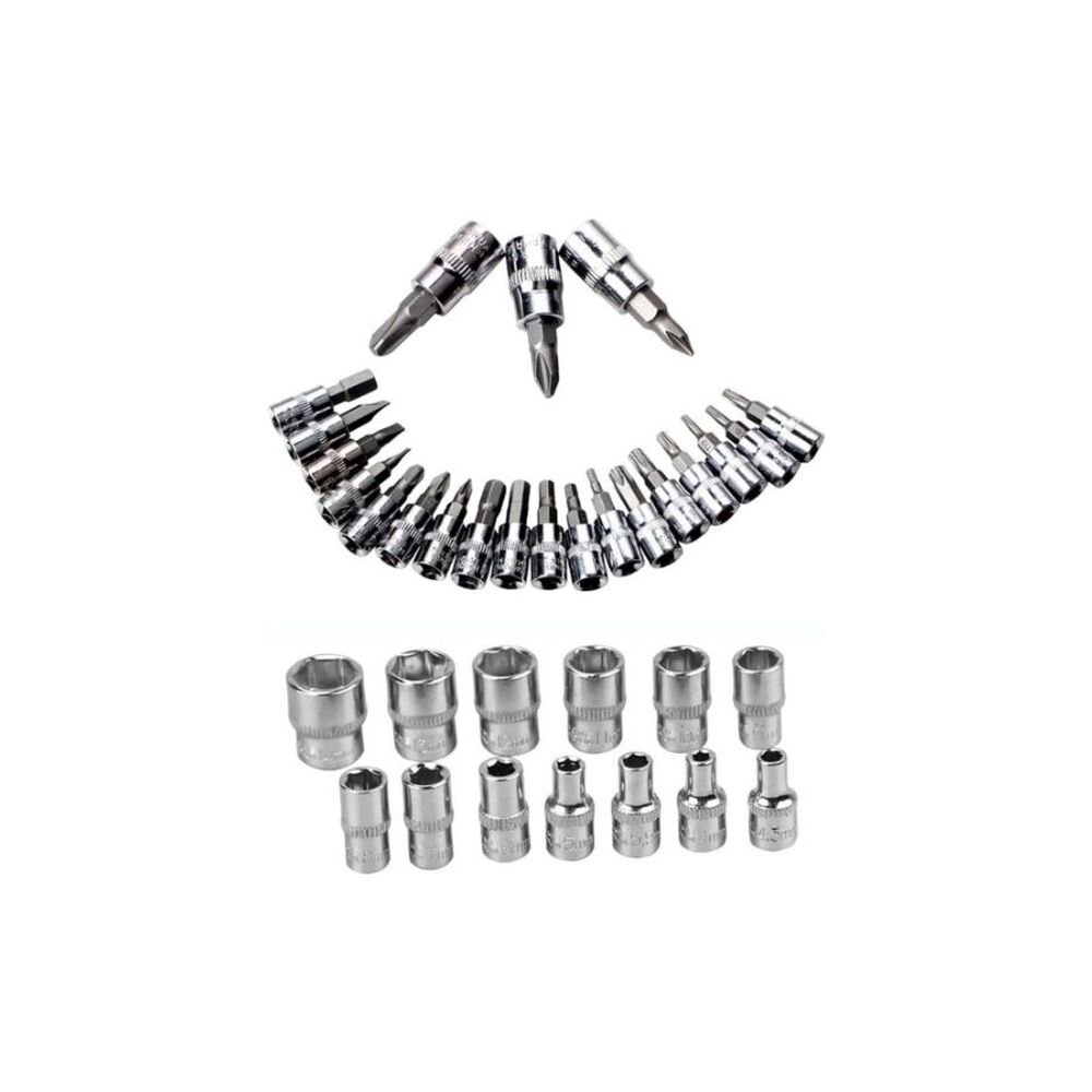 Juego Estuche De Llaves Trinquete Dados Por 46pcs Puntas Metricas image number 4.0