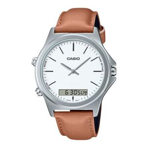 Reloj Mtp-vc01l-7e Hombre Analogo Cuero