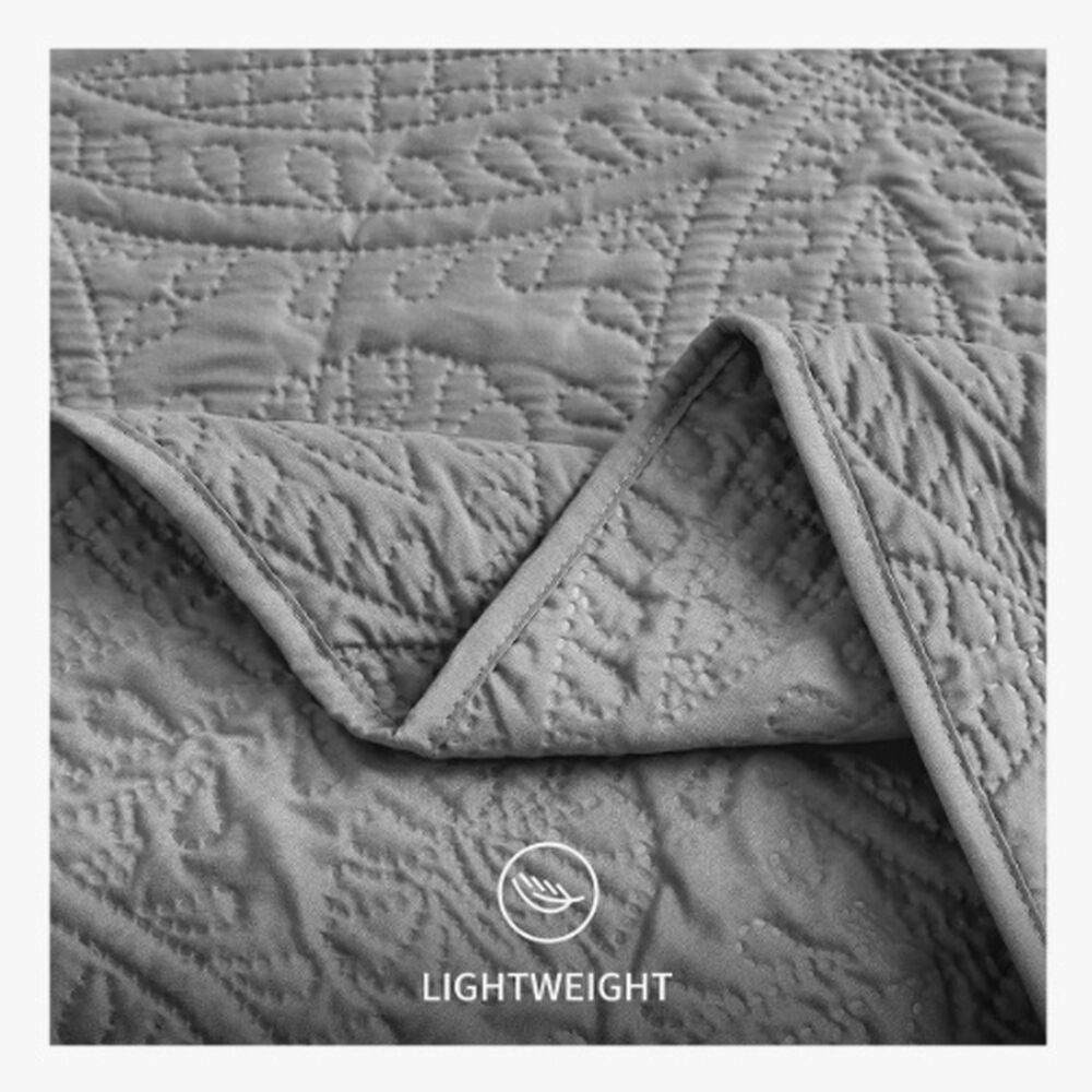 Cubrecama Quilt Reversible King + 2 Funda Almohada Gris image number 4.0