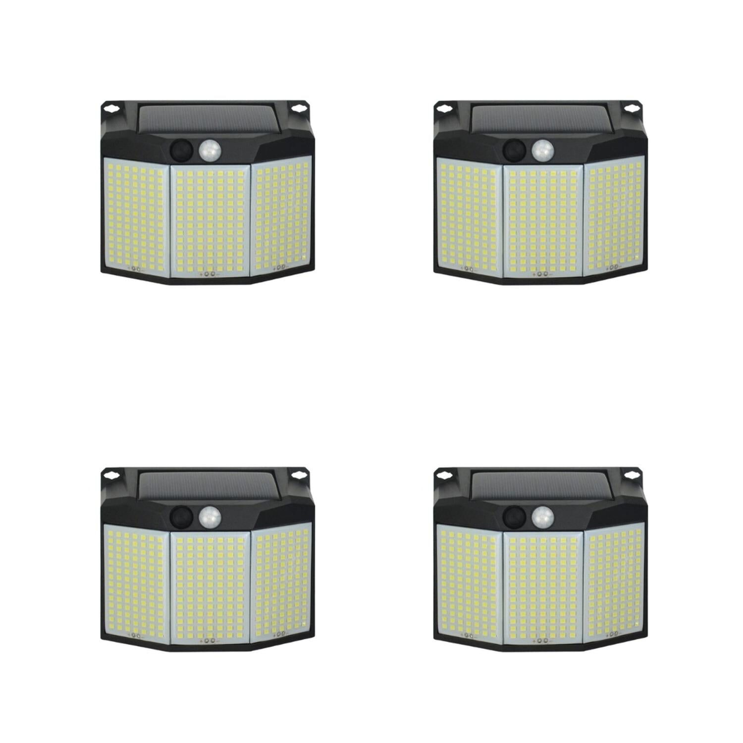 Pack 4 Aplique 294 Led Solar Contra Agua image number 0.0