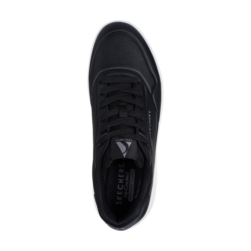 Zapatilla Urbana Hombre Skechers Uno Court Negro image number 4.0