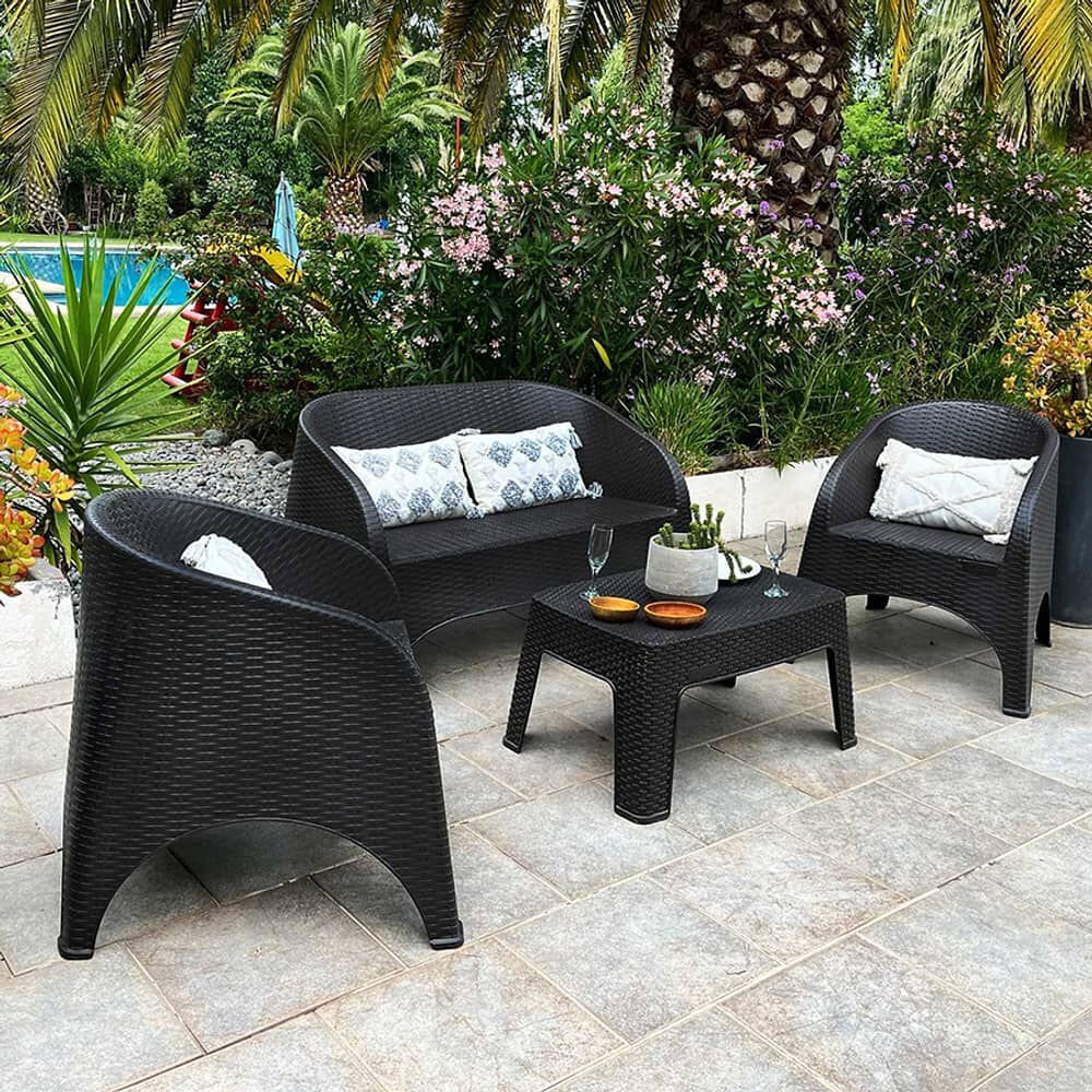 Juego Living Terraza Bai Familiar Chocolate 4 Personas image number 1.0