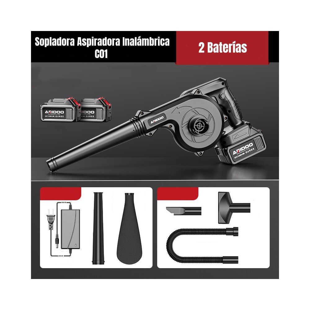Sopladora Aspiradora Inal&aacute;mbrica 2 Bater&iacute;as 21v C01 image number 5.0