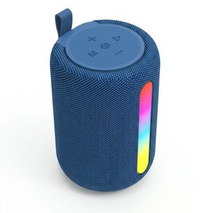 Parlante Bluetooth Port&aacute;til Con Luces Led Rgb Compacto Color Azul.