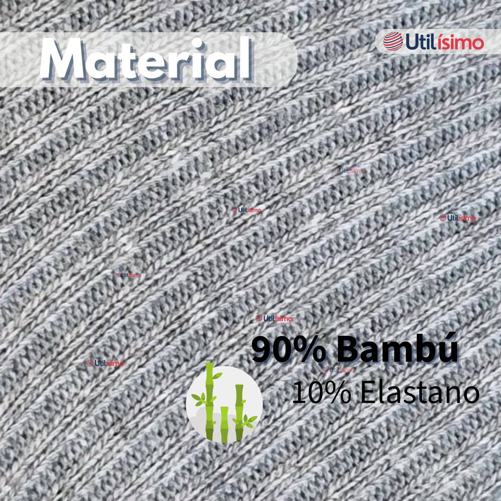 Pack 3 Calcet&iacute;nes Escolares Corto Bamb&uacute; Gris Ni&ntilde;o Juvenil image number 7.0