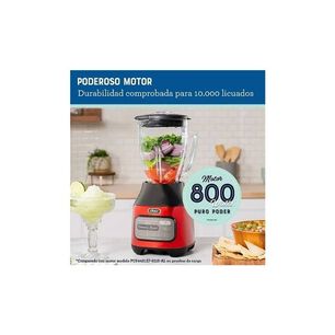 Licuadora Oster Reversible 3 Velocidades + Pulso Blstpegcrt Color Rojo