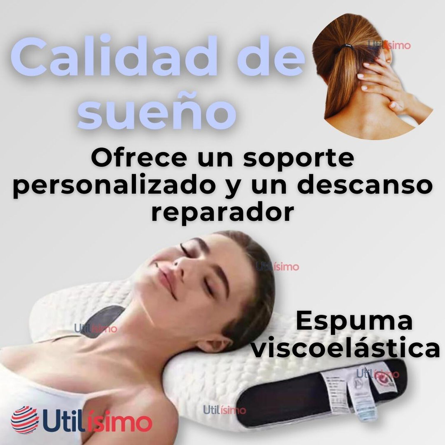 Almohada Ortop&eacute;dica Ergon&oacute;micas Para Cuello Y Cervical image number 5.0