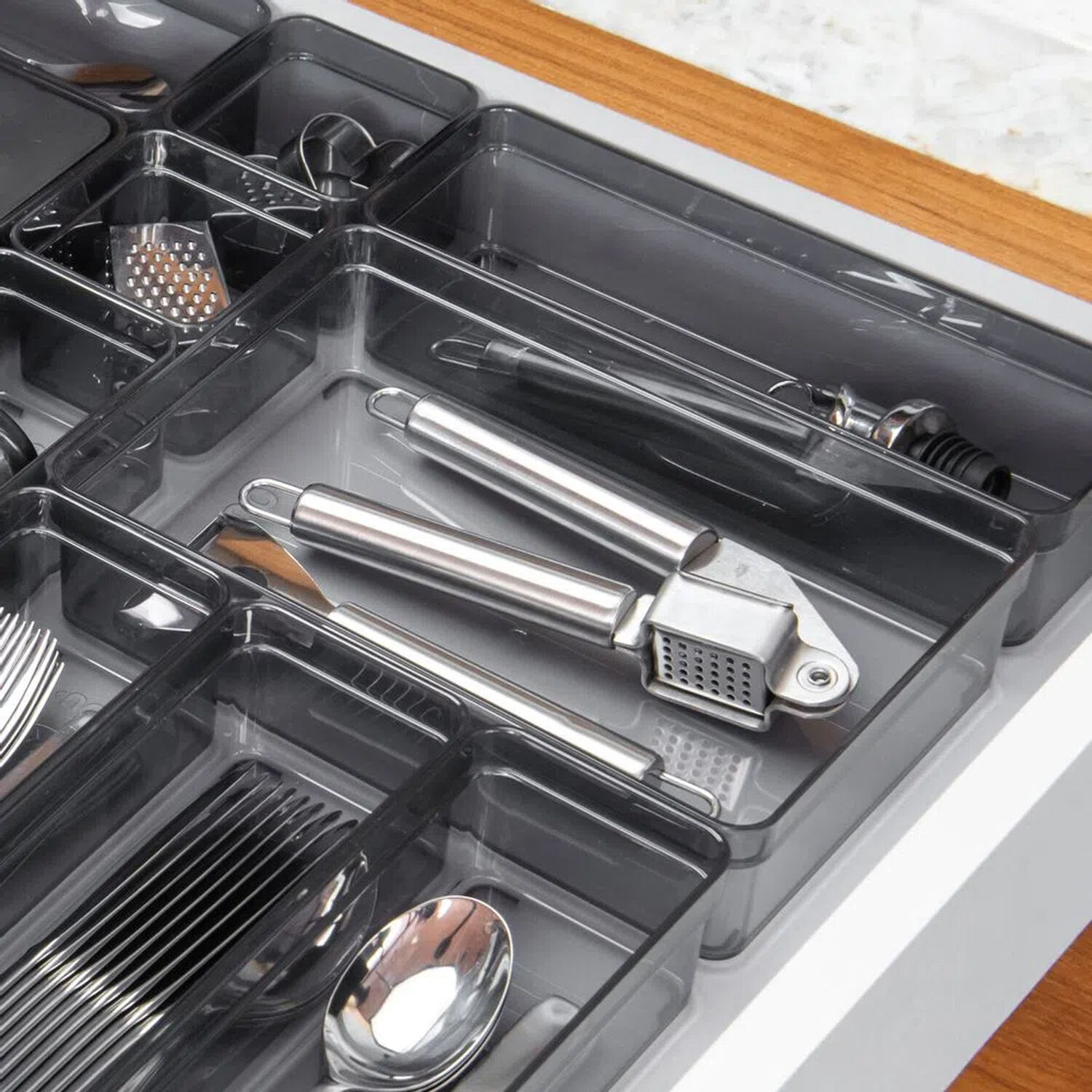 Organizador De Caj&oacute;n Clear 22,5 X 15 X 5,6 Gris image number 2.0