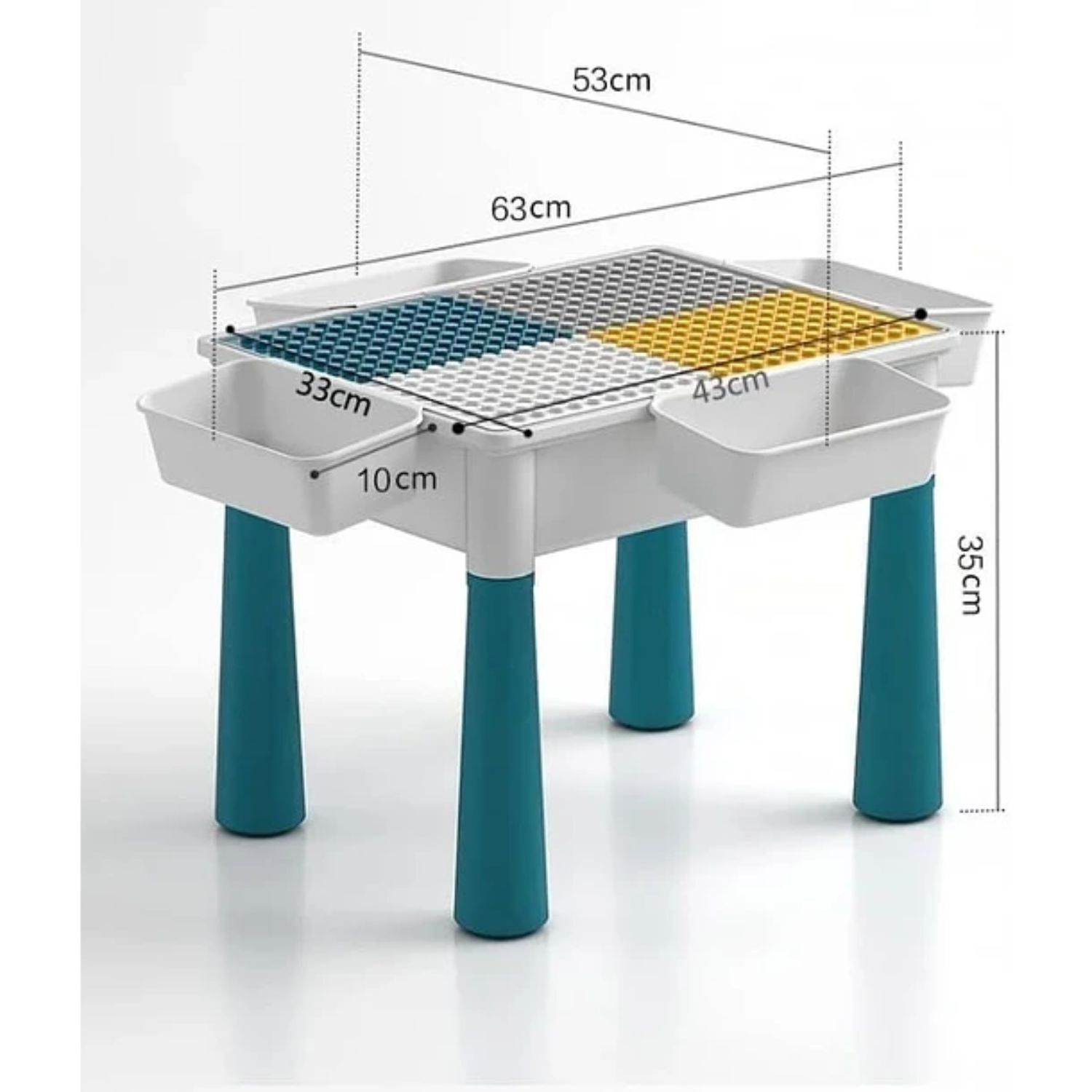 Mesa De Actividades Infantil Con Silla + 300 Bloques De Juego image number 8.0