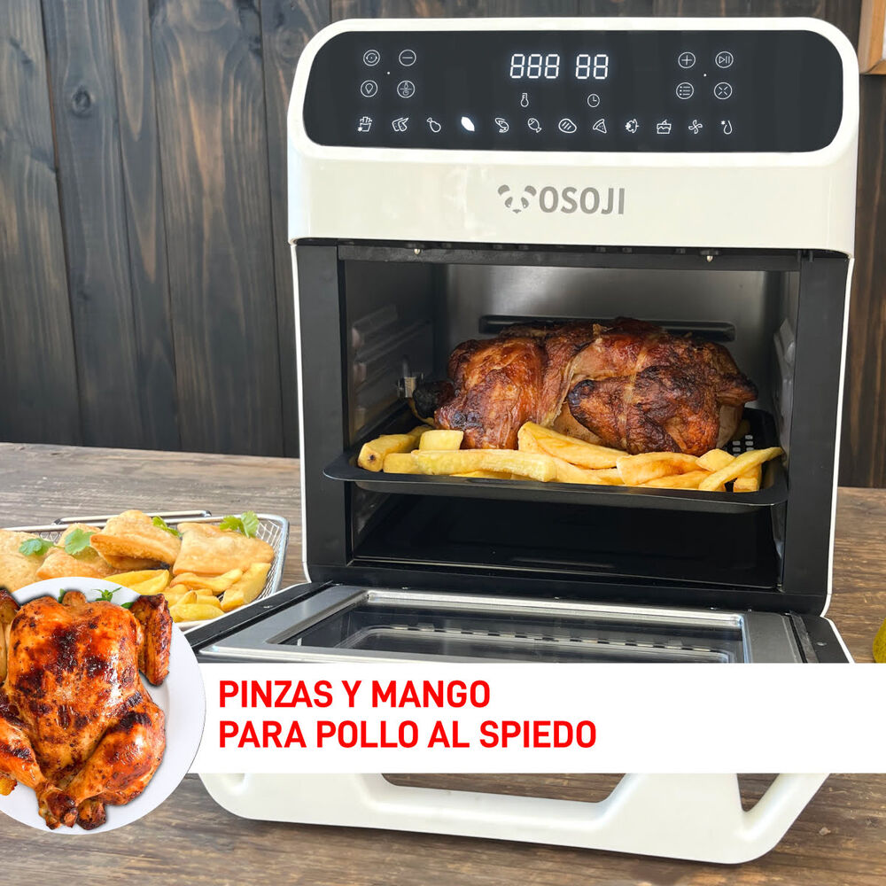 Freidora De Aire Y Horno De Pizza Inteligente Osoji 12 Lts image number 6.0