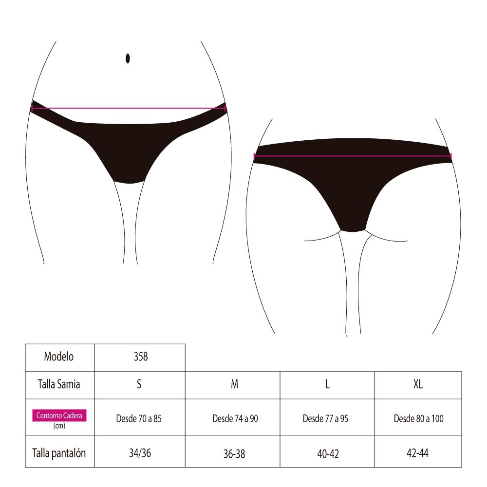 Bikini Calzón Tanga Tiro Alto Estampado Flores Negro image number 3.0