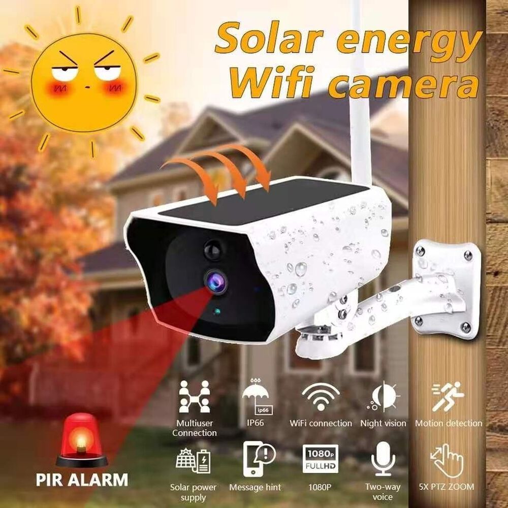 Cámara Solar Exterior Wifi 1080p Seguridad Infrarroja Hd image number 5.0